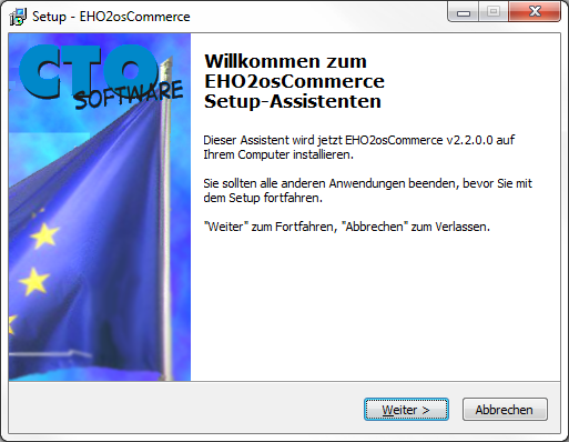 Installation EHO2OSC - Willkommen